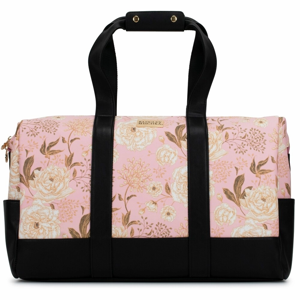 Badgley Mischka Essence Travel Tote Weekender Bag (Pink Floral)