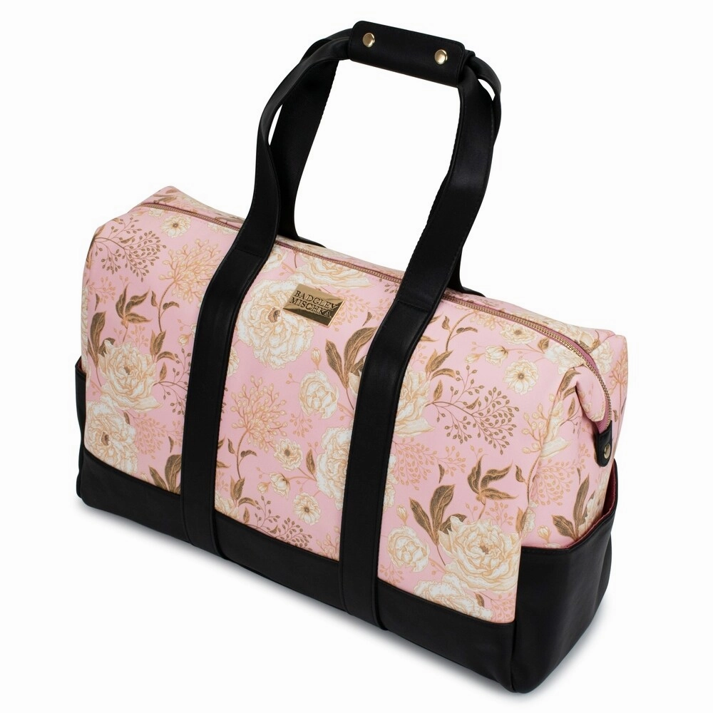 Badgley Mischka Essence Travel Tote Weekender Bag (Pink Floral)