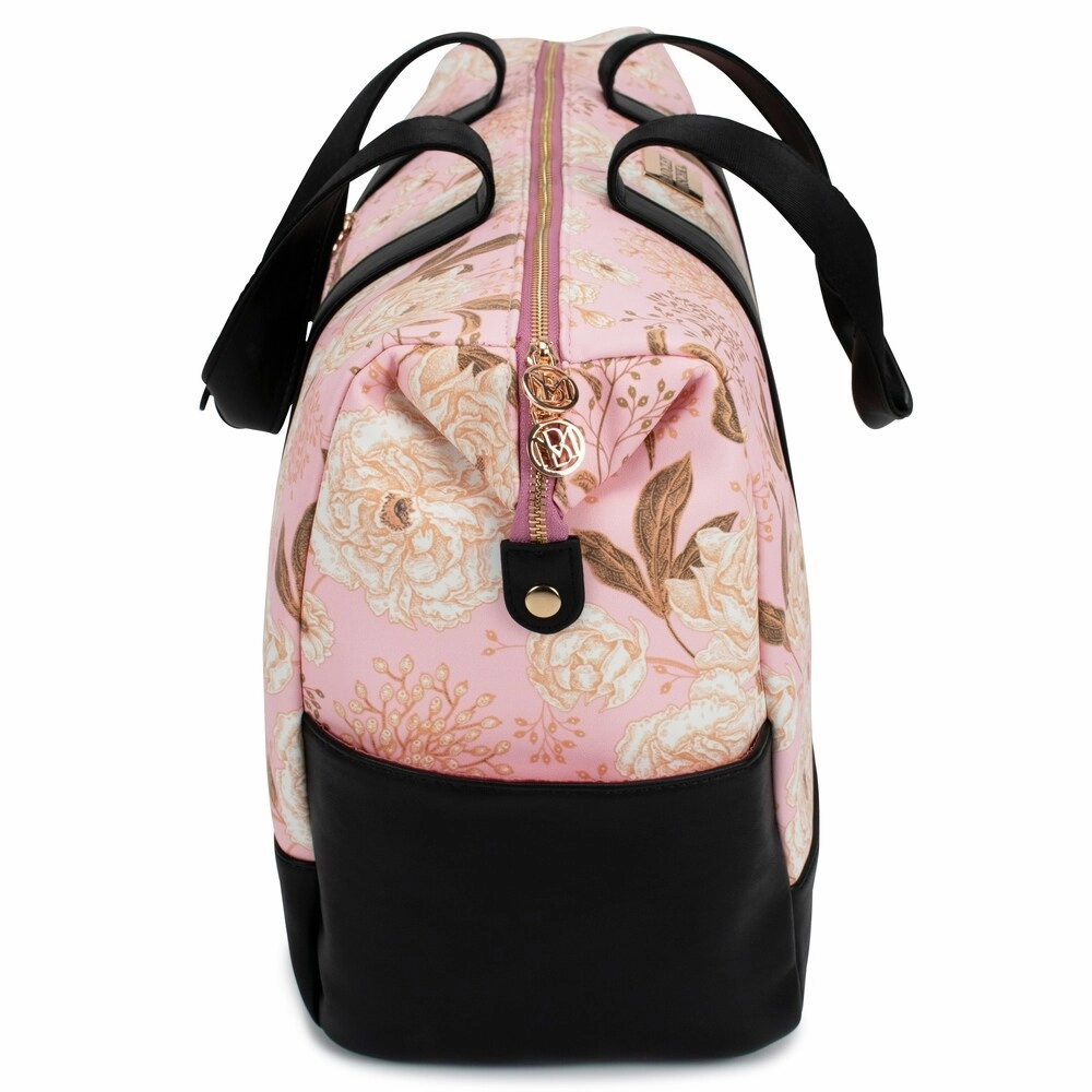 Badgley Mischka Essence Travel Tote Weekender Bag (Pink Floral)