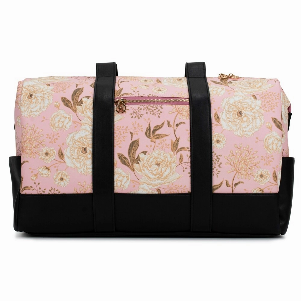 Badgley Mischka Essence Travel Tote Weekender Bag (Pink Floral)