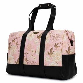 Badgley Mischka Essence Travel Tote Weekender Bag (Pink Floral)