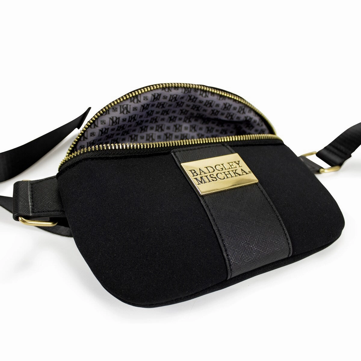 BADGLEY MISCHKA Sage Scuba and Vegan Leather Belt Bag