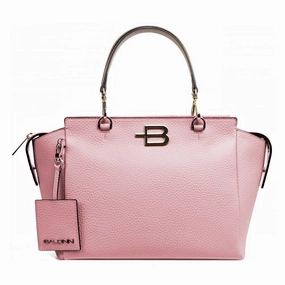 Baldinini Trend Chic Pink Textured Calfskin Women's Handbag