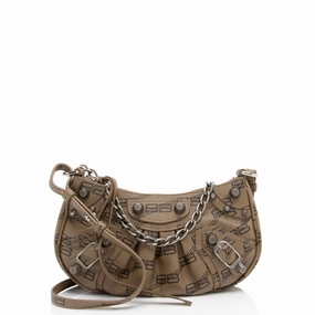 Balenciaga BB Monogram Canvas Le Cagole Mini Crossbody