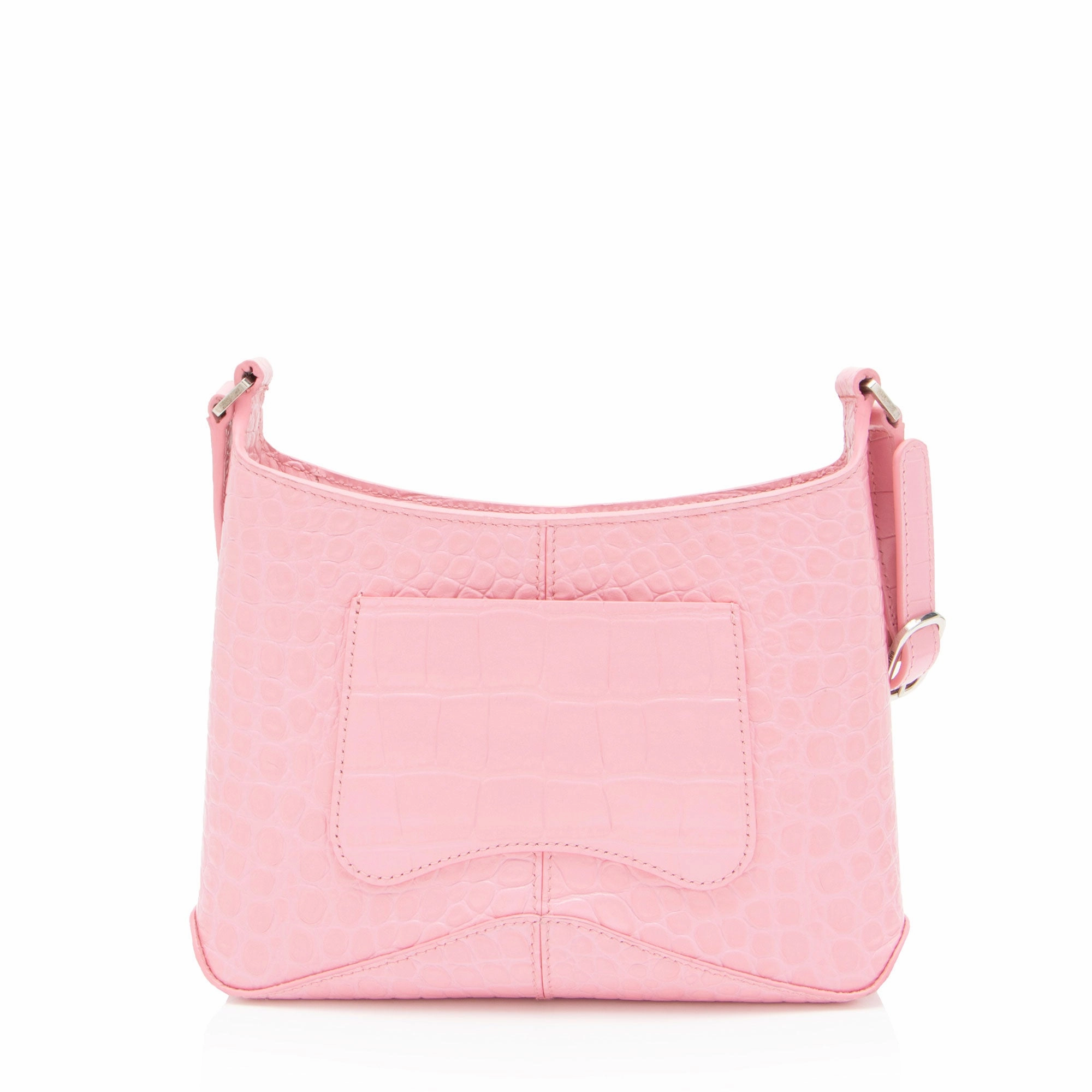 Balenciaga Shiny Croc Embossed Calfskin XX Small Shoulder Bag