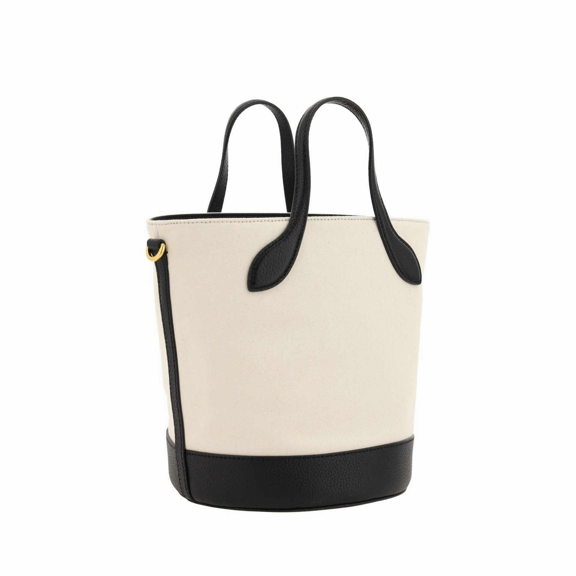 Bally Elegant Monogram Bucket Bag in Black & Women's White