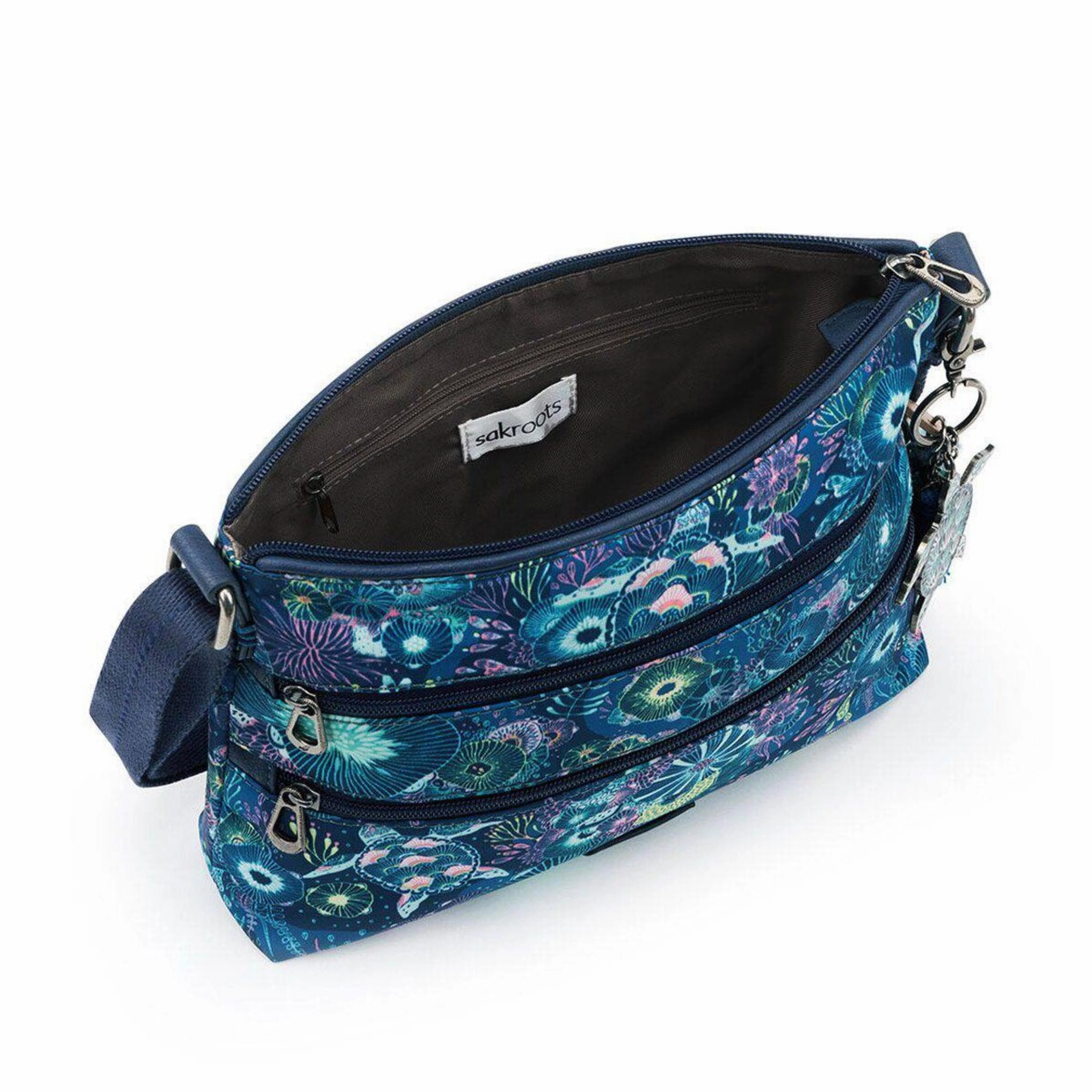Basic Crossbody - EcoTwill - Royal Blue Seascape