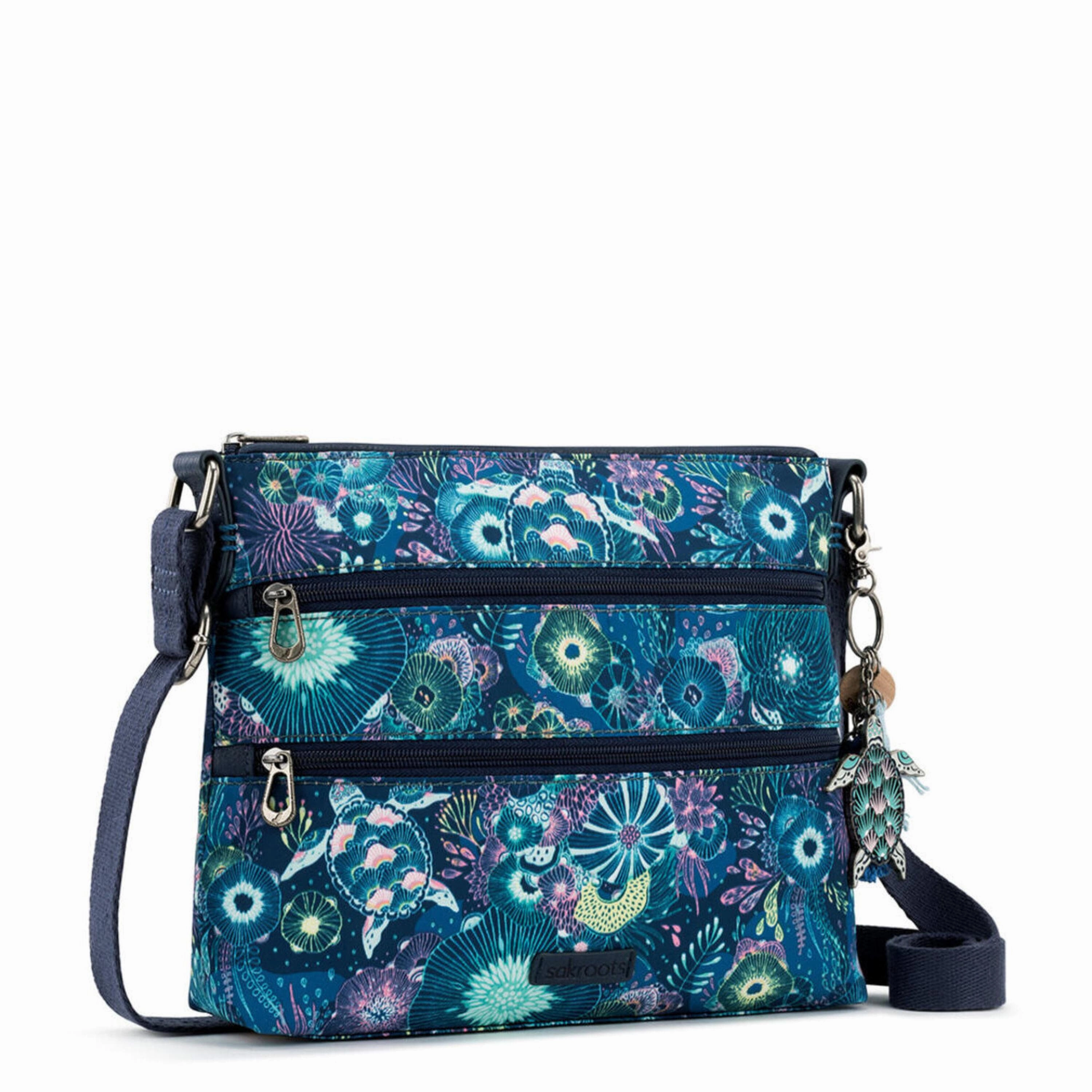 Basic Crossbody - EcoTwill - Royal Blue Seascape