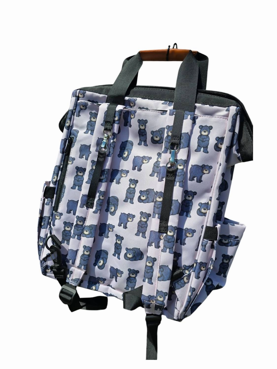 Bear Diaper Backpack In Black