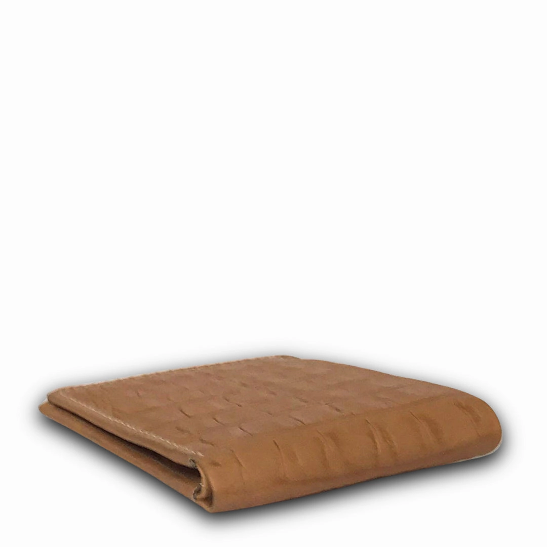 Beige Croco Leather Wallet