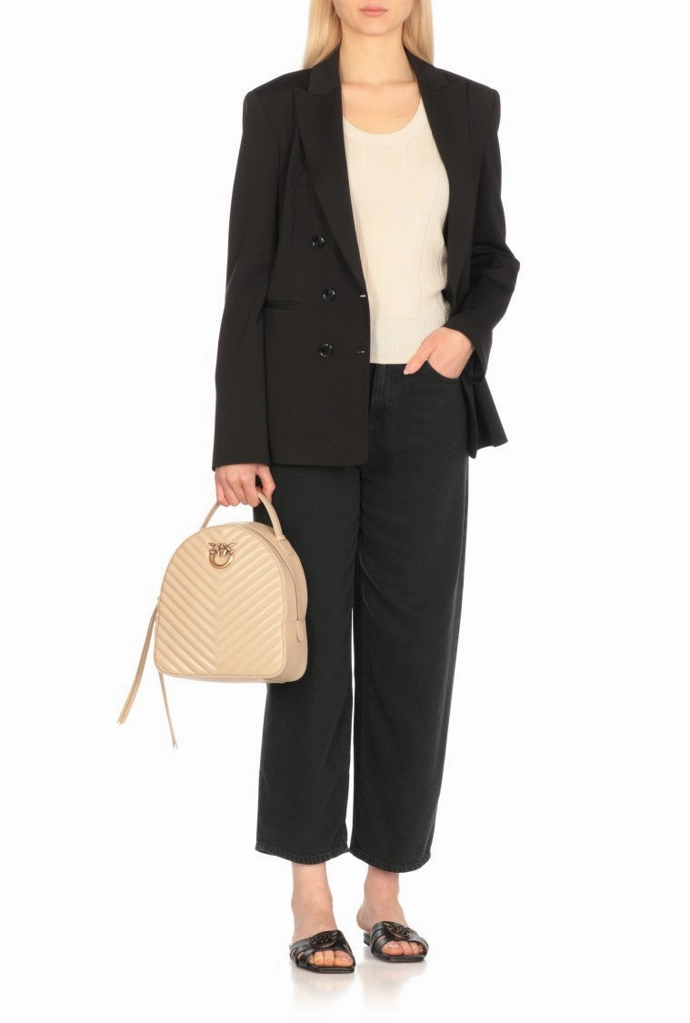 Beige Love Backpack