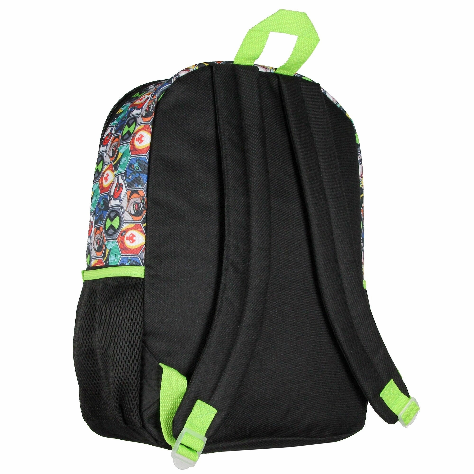 Ben 10 Omnitrix Aliens 5pc School Travel 16" Backpack Set Lunch Box Pencil Bag Keychain Carabiner - One Size