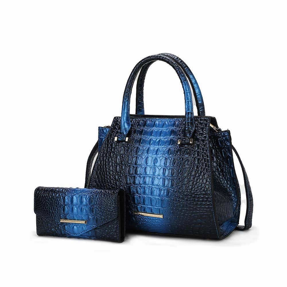 Bently Croc-Embossed Tote & Wallet Set Handbag by Mia K.