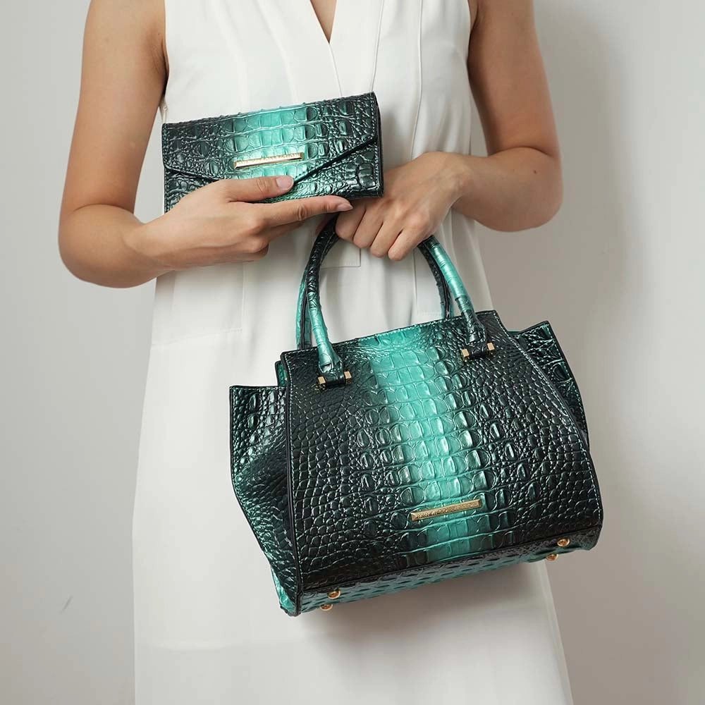 Bently Croc-Embossed Tote & Wallet Set Handbag by Mia K.