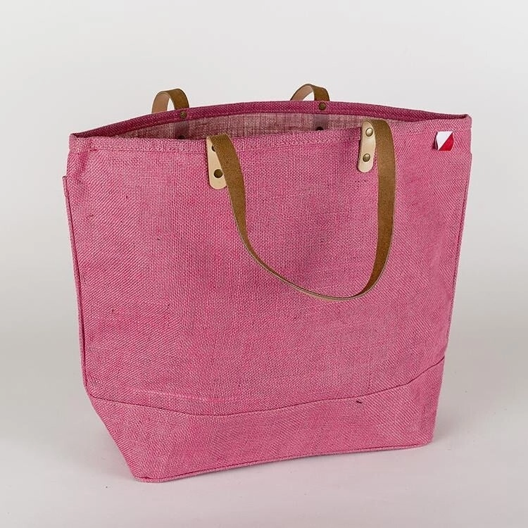 Big Jute Colored Tote Bags - 21 x 16 x 8