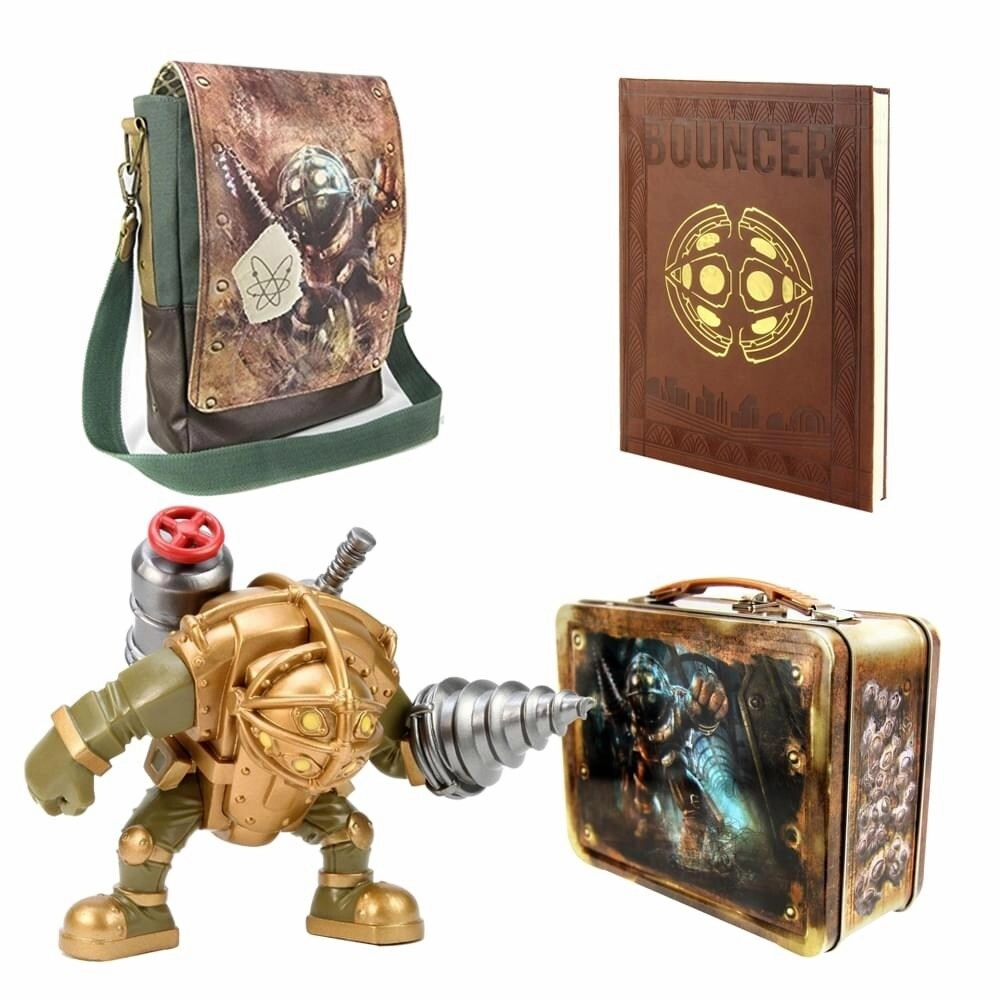 Bioshock Big Daddy Gift Set: Vinyl Figure, Journal, Lunch Box, & Messenger Bag