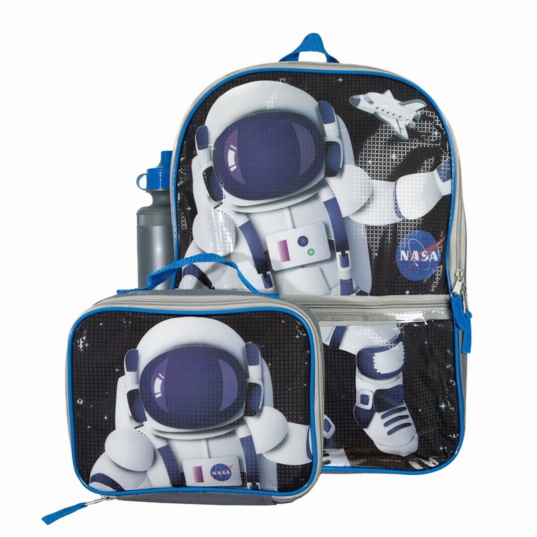 Bioworld Nasa Astronaut Accessories 3-Piece Mega Set 16" Kids Backpack One Size - One Size