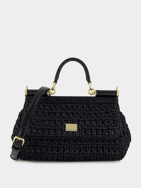 Black Crochet Sicily Bag