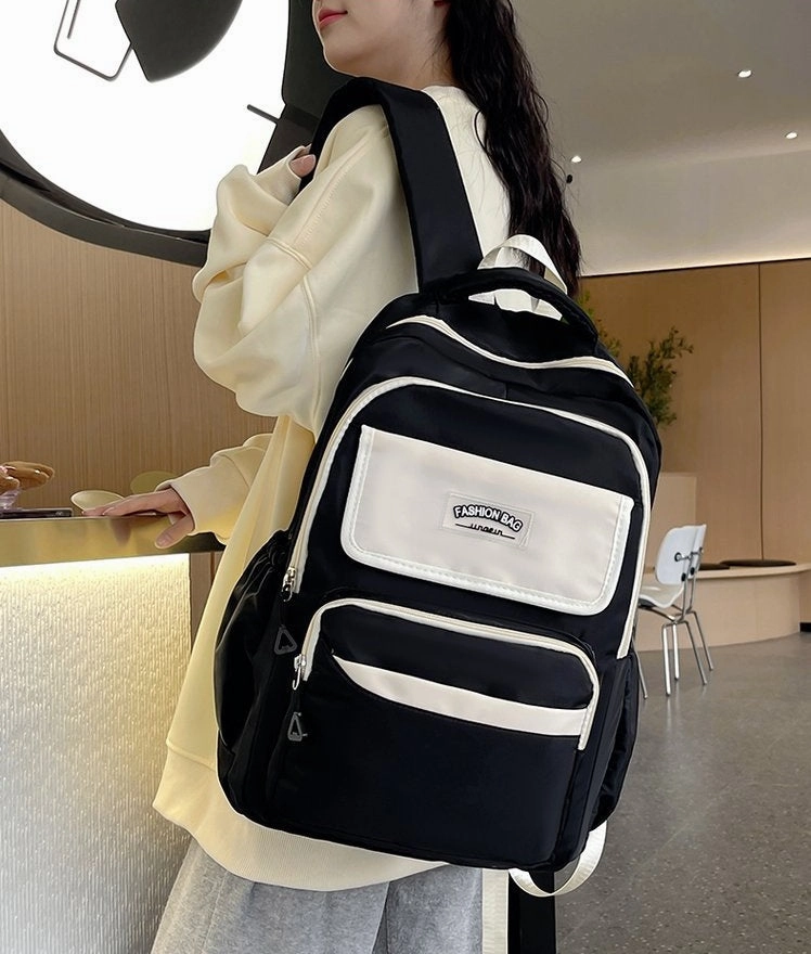 Black Cute Fashion School Backpack 05