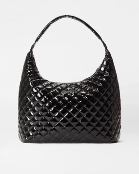 Black Lacquer Large Metro Shoulder Bag II