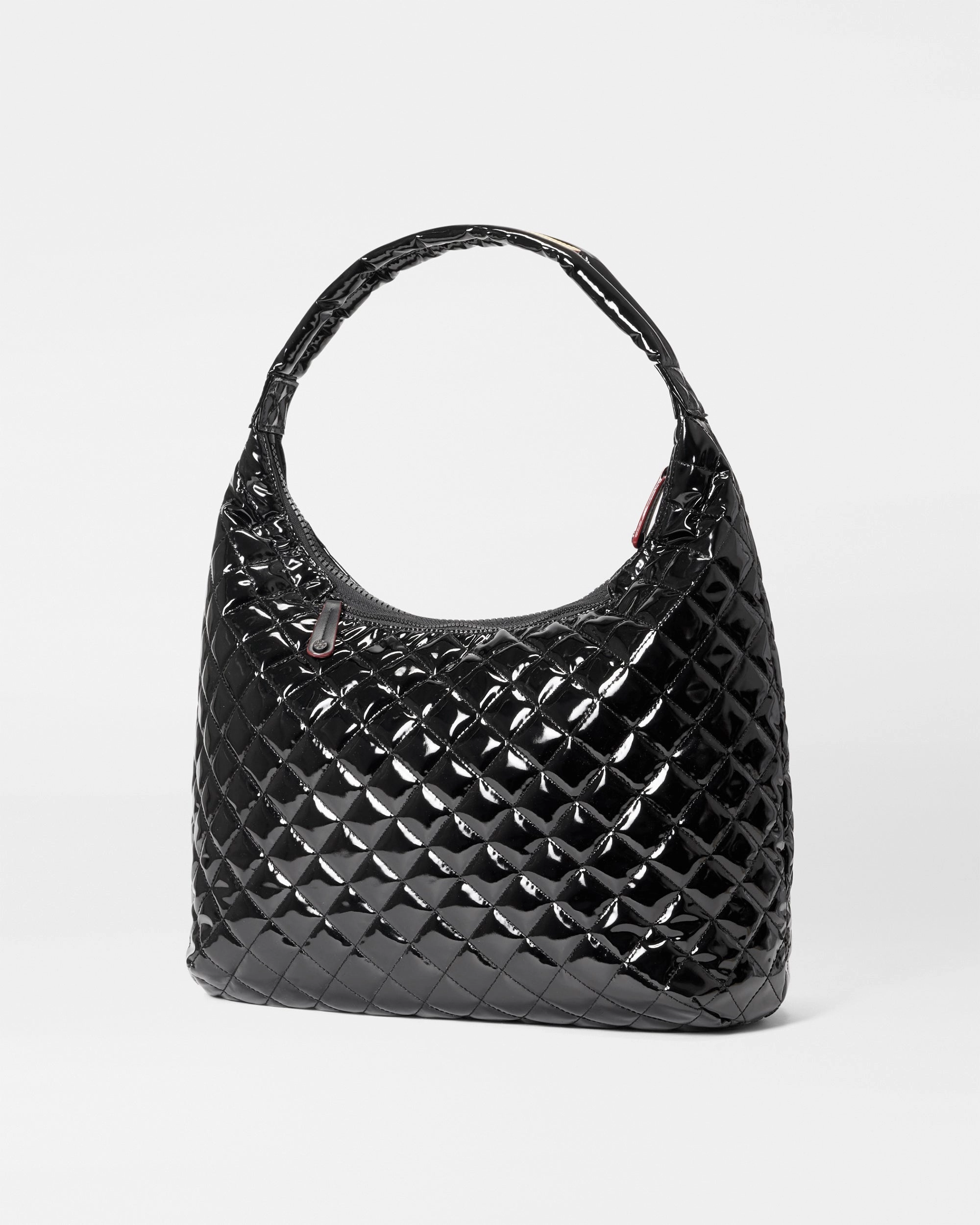 Black Lacquer Large Metro Shoulder Bag II