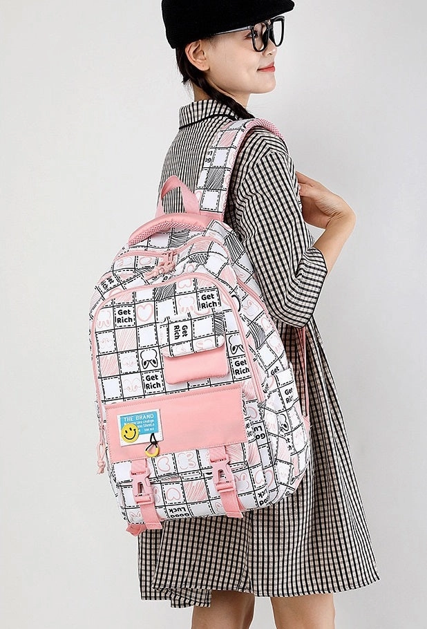 Black New High School Student School Backpack 1370