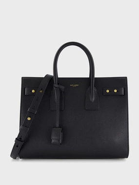 Black Small Sac de Jour in Supple Grained Leather
