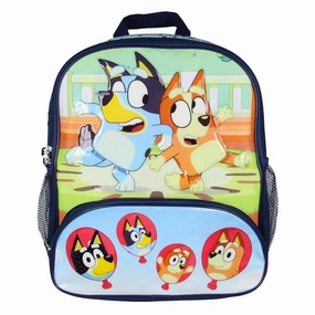 Bluey 14" Kids School Travel Backpack Bag For Toys w/ Raised Character Designs - One Size Fits Most
