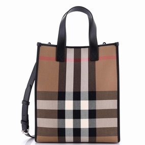 Book Tote Check E-Canvas Medium