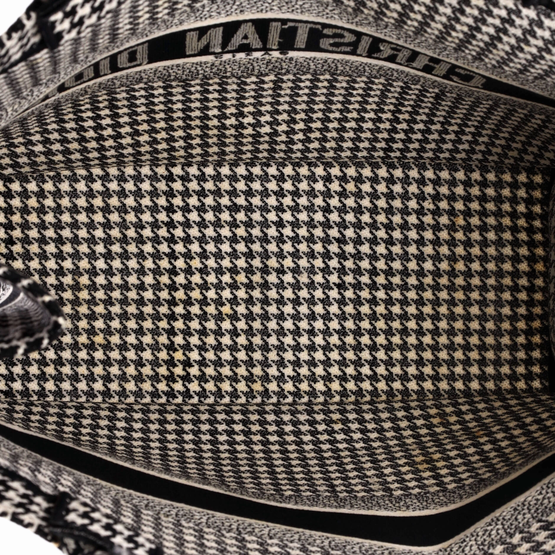 Book Tote Houndstooth Canvas Large
