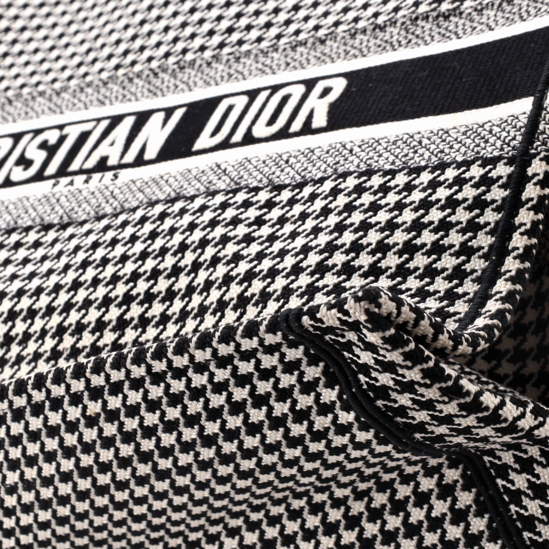 Book Tote Houndstooth Canvas Large