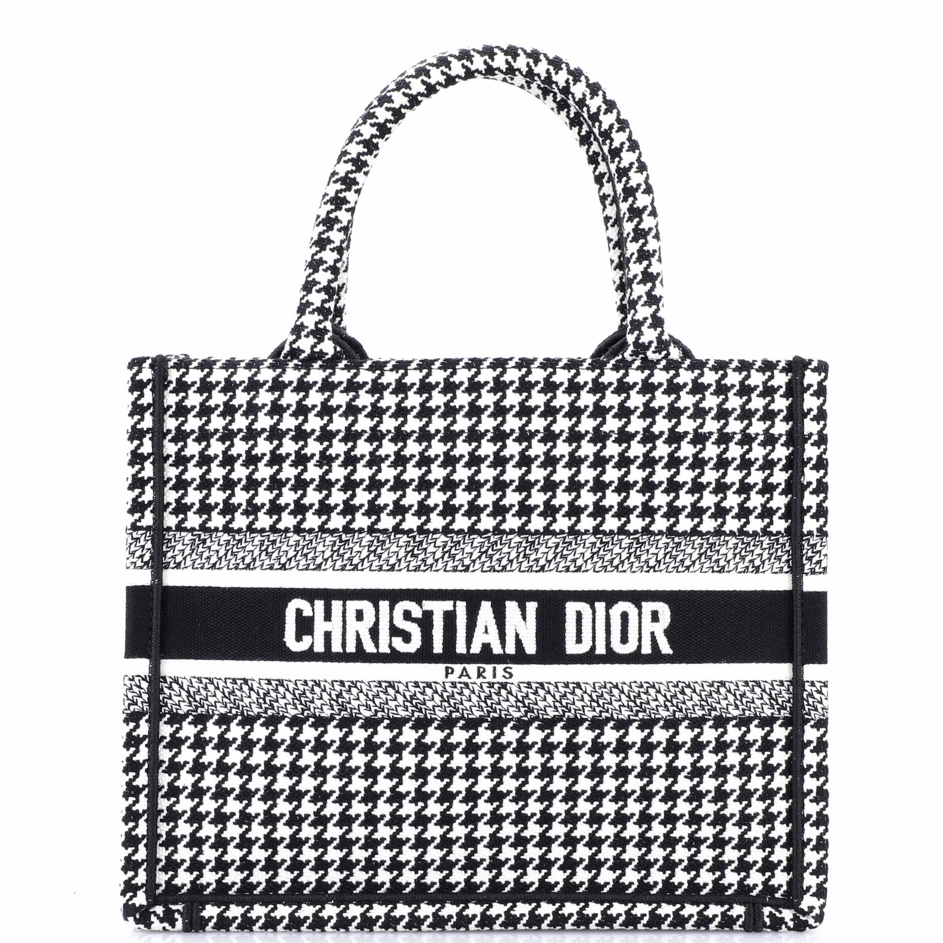 Book Tote Houndstooth Canvas Small