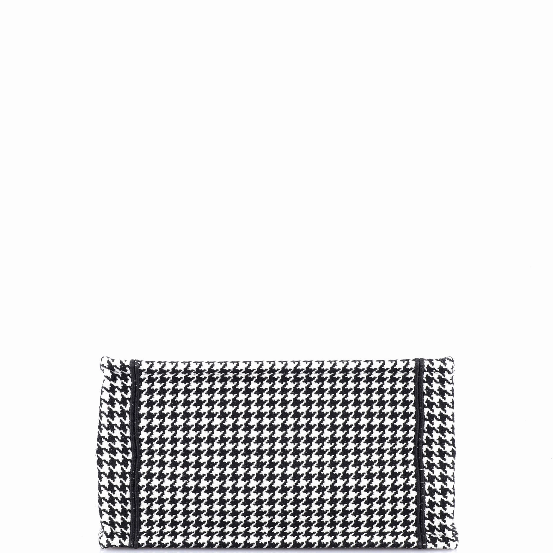 Book Tote Houndstooth Canvas Small