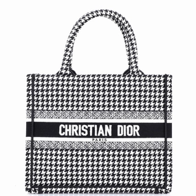 Book Tote Houndstooth Canvas Small