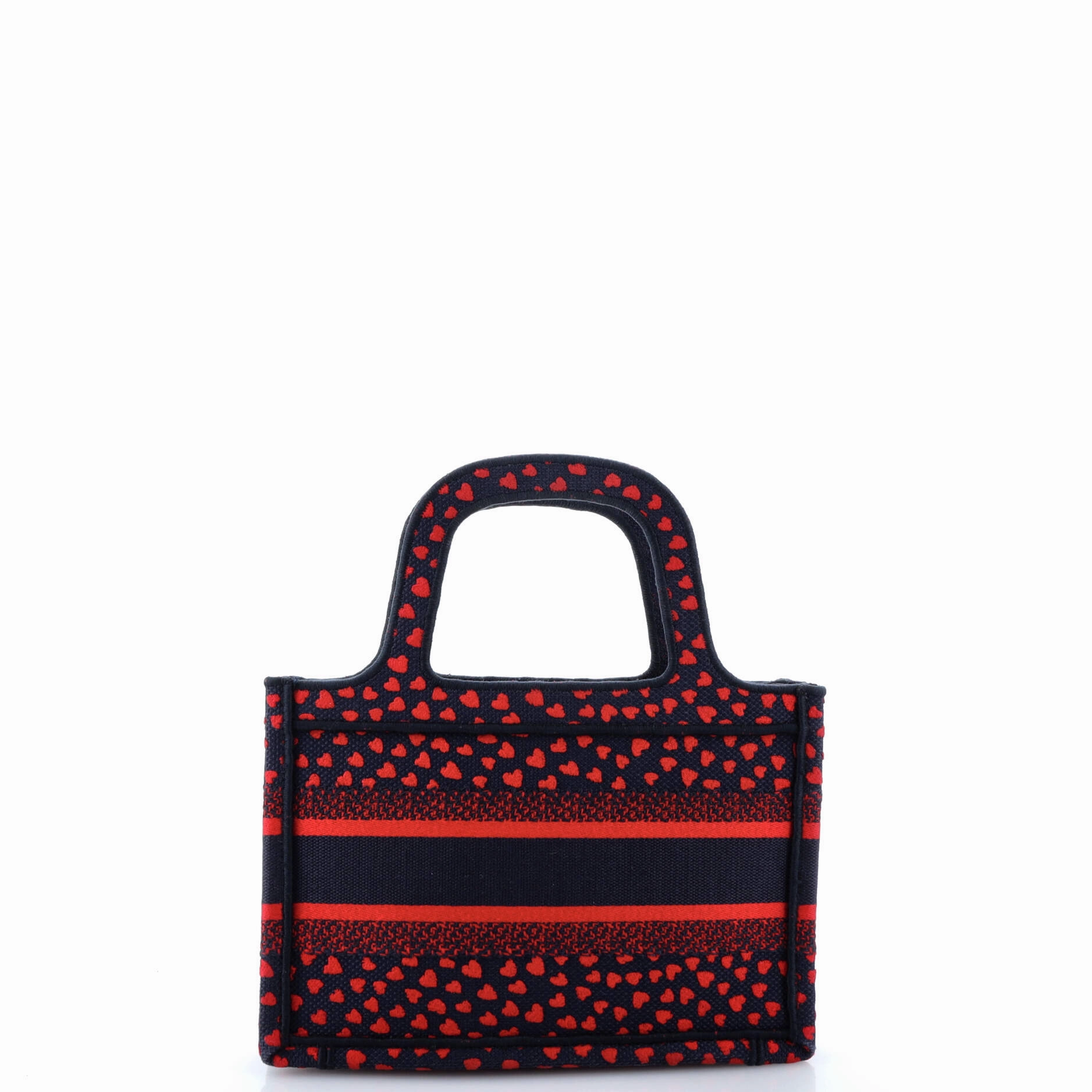 Book Tote I Love Paris Heart Embroidered Canvas Mini