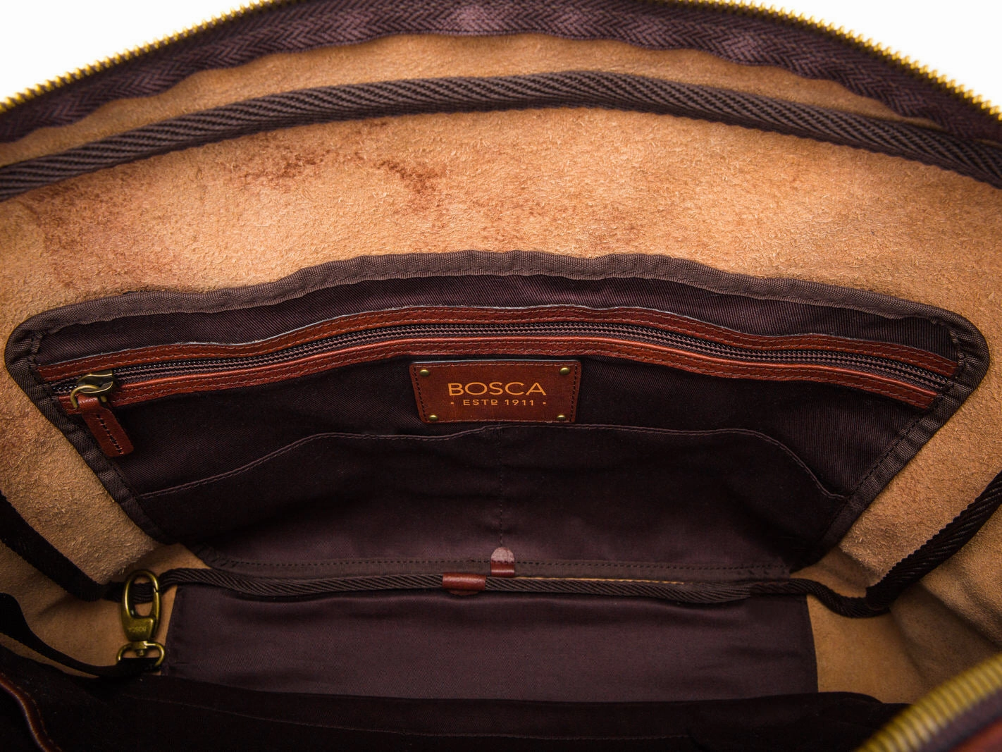 Bosca Canvas/Washed Bag Top Zip Laptop Bag
