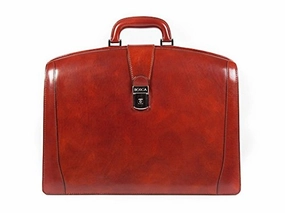 Bosca Leather Partners Briefcase - Cognac Old Leather