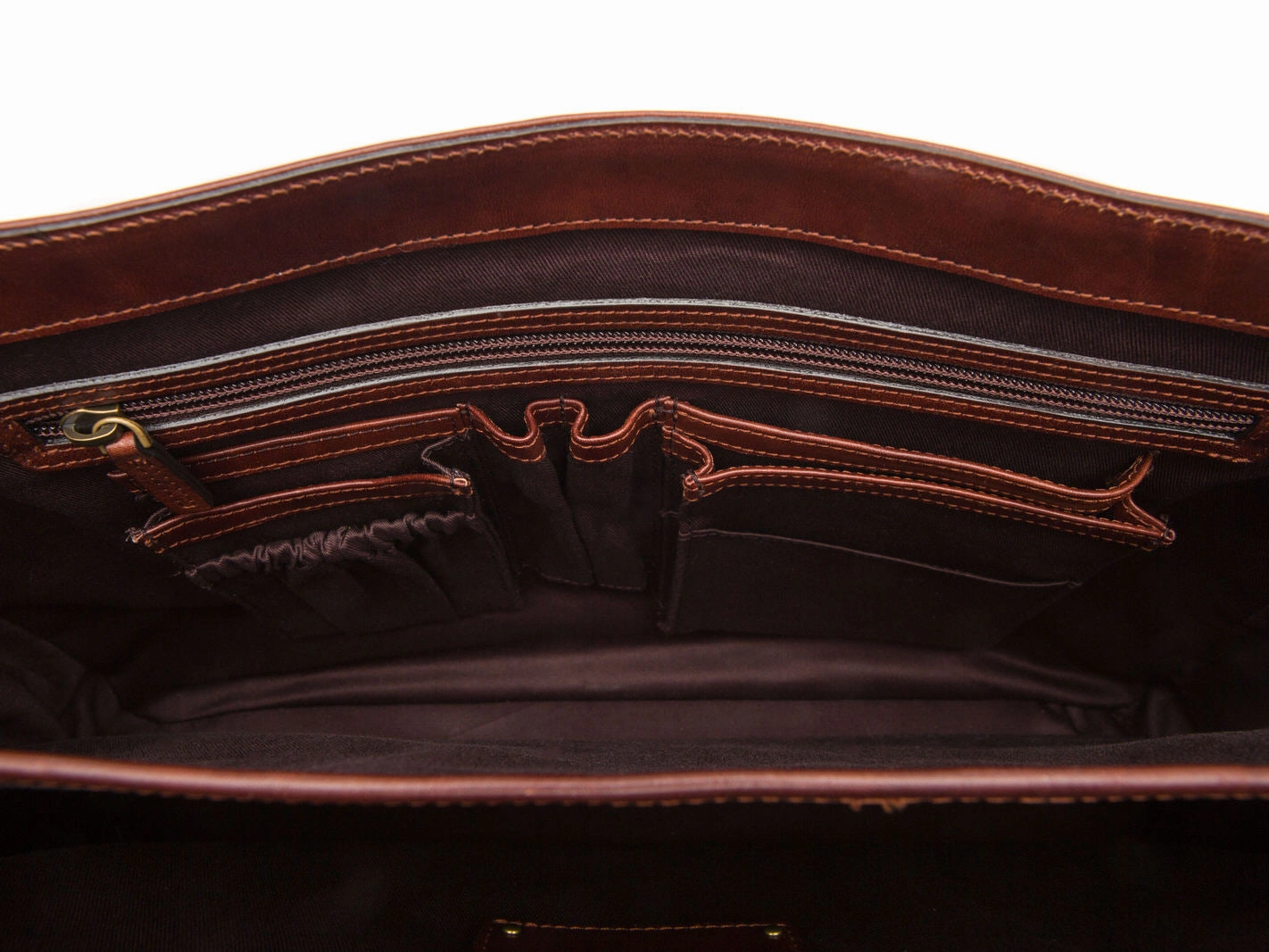 Bosca Men's Dolce Collection - Double Compartment Flapover Brief