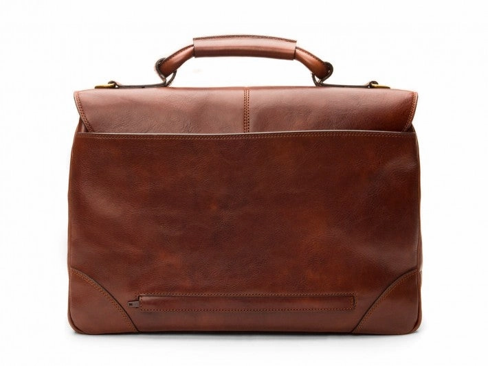 Bosca Men's Dolce Collection Flapover Briefcase