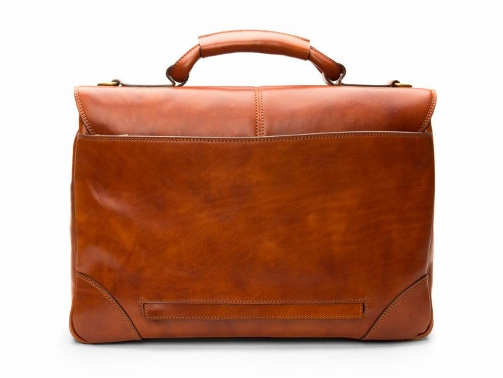 Bosca Men's Dolce Collection Flapover Briefcase