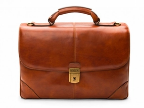 Bosca Men's Dolce Collection Flapover Briefcase