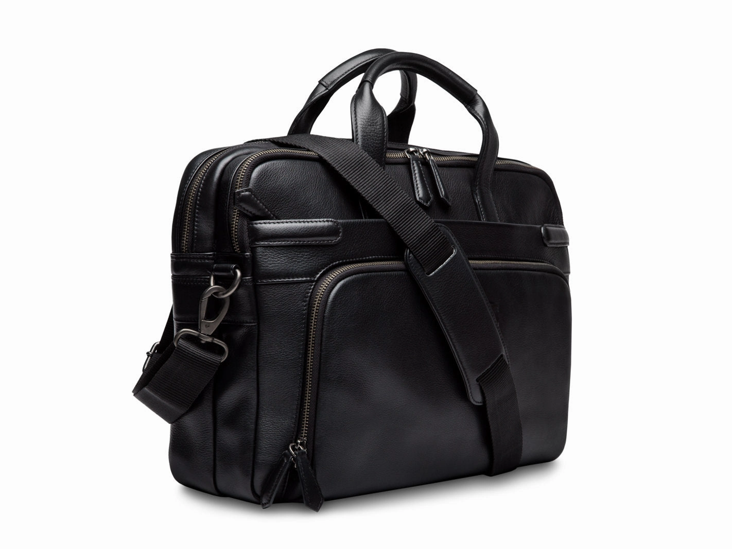 Bosca Nappa Bag Double Zip Laptop Brief