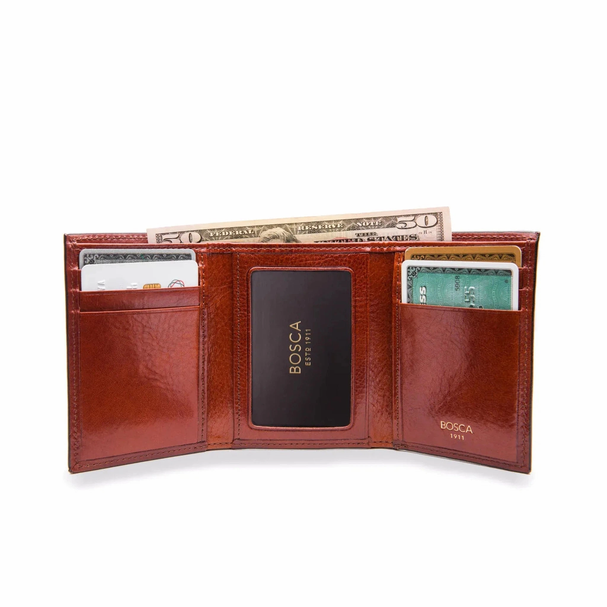 Bosca Old Leather Double ID TrifoldWallet