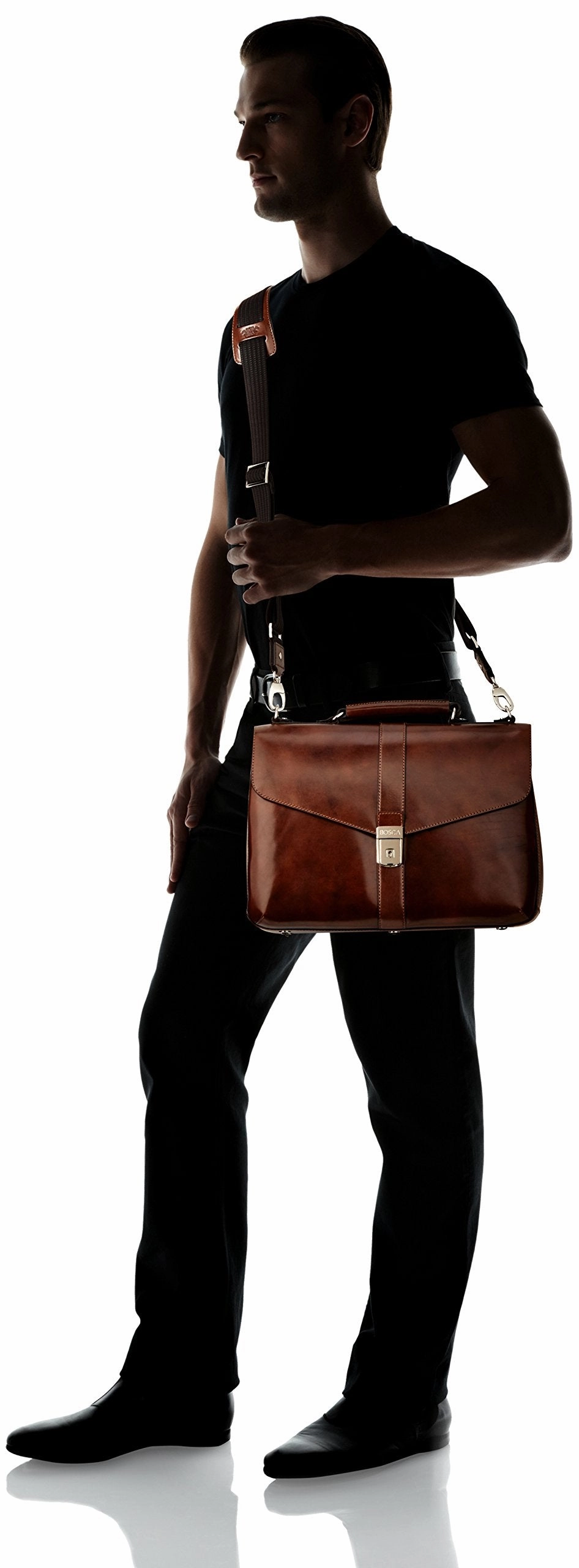 Bosca Old Leather Single Gusset Flapover Brief