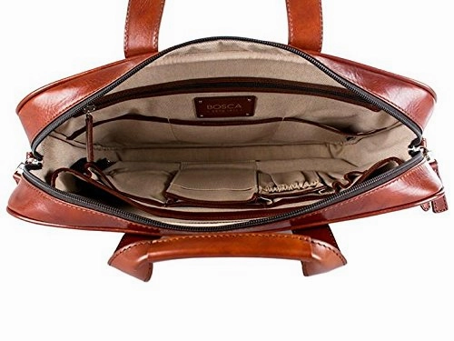 Bosca Old Leather Single Gusset Stringer Bag