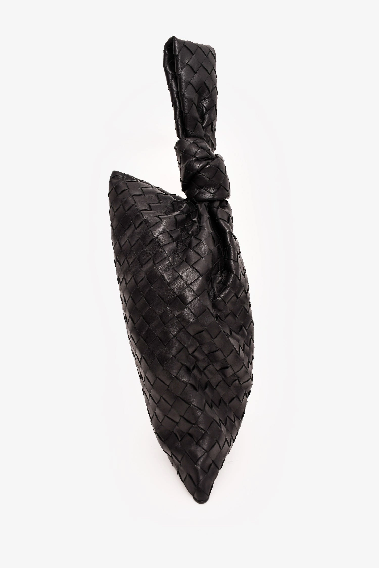 Bottega Veneta Black Intrecciato Twist Bag