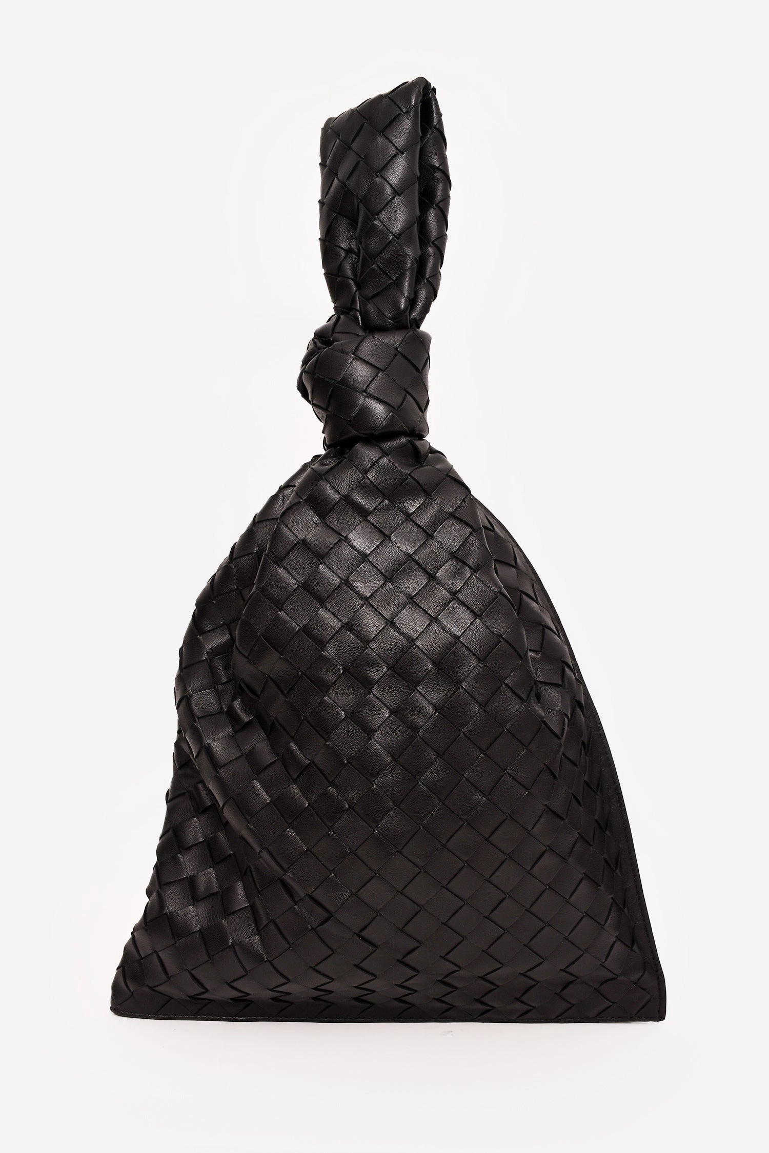Bottega Veneta Black Intrecciato Twist Bag