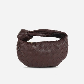 Bottega Veneta Bottega Veneta - Mini Jodie - Madder Brown Intrecciato GHW - Pre-Loved