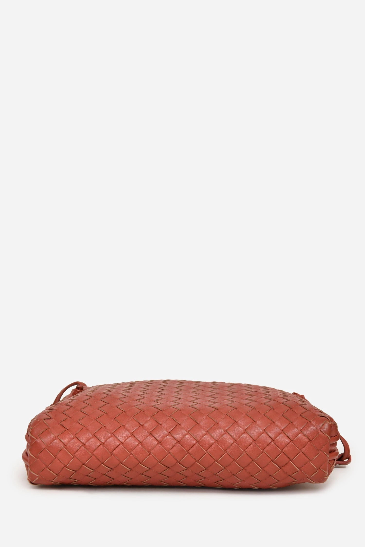 Bottega Veneta Burgundy Leather Intrecciato Crossbody Bag (As Is)