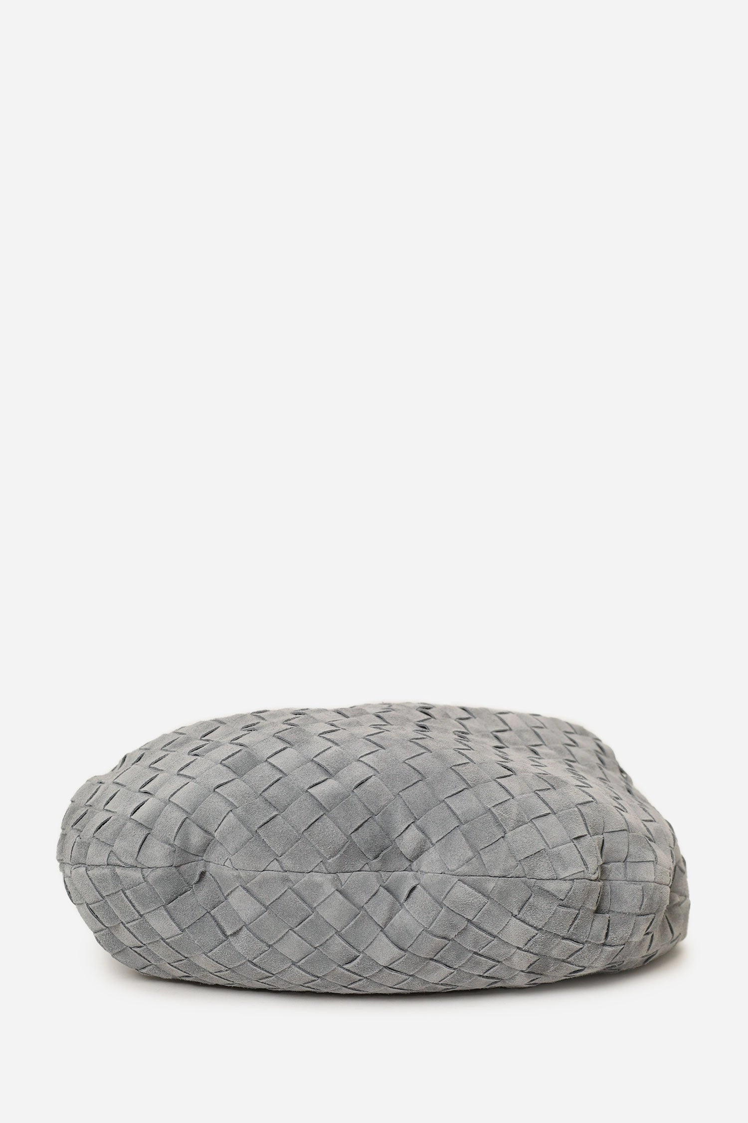 Bottega Veneta Grey Suede Intrecciato Leather Teen Jodie